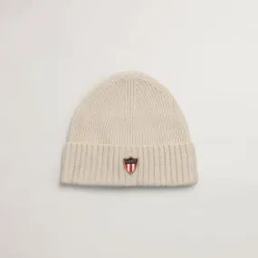 GANT Banner Shield Beanie | Cream