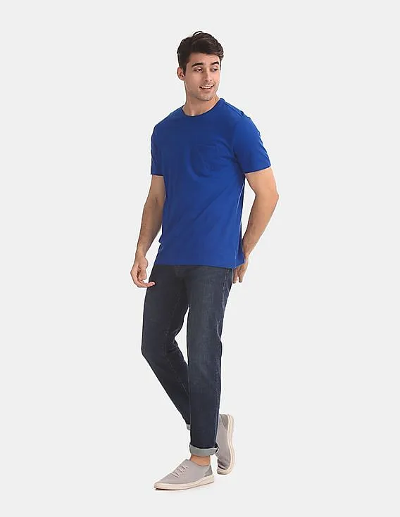 GAP Men Blue Straight Jeans With GapFlex