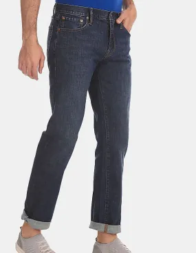 GAP Men Blue Straight Jeans With GapFlex