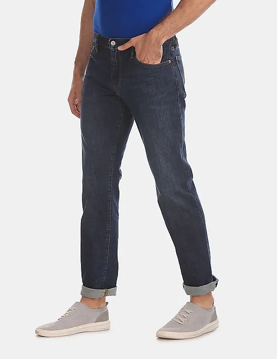 GAP Men Blue Straight Jeans With GapFlex