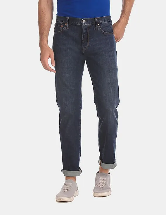 GAP Men Blue Straight Jeans With GapFlex