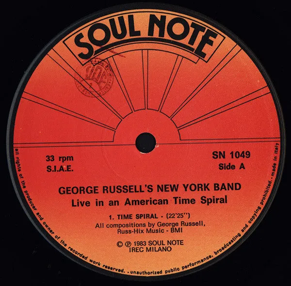 George Russell's New York Band ~ Live In An American Time Spiral