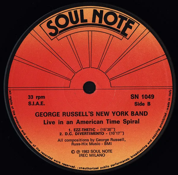 George Russell's New York Band ~ Live In An American Time Spiral