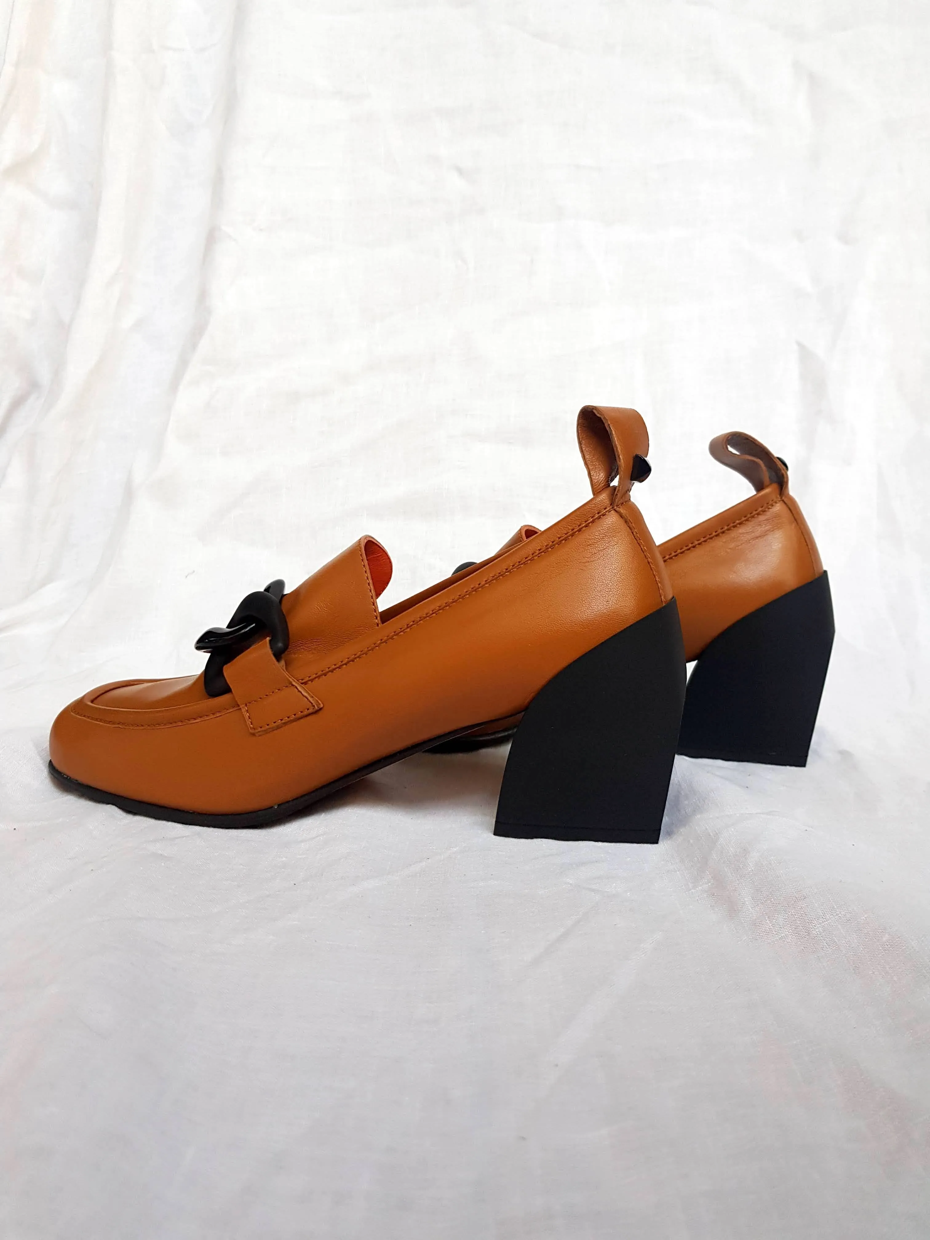 Georgia B - Tan Heeled Loafer