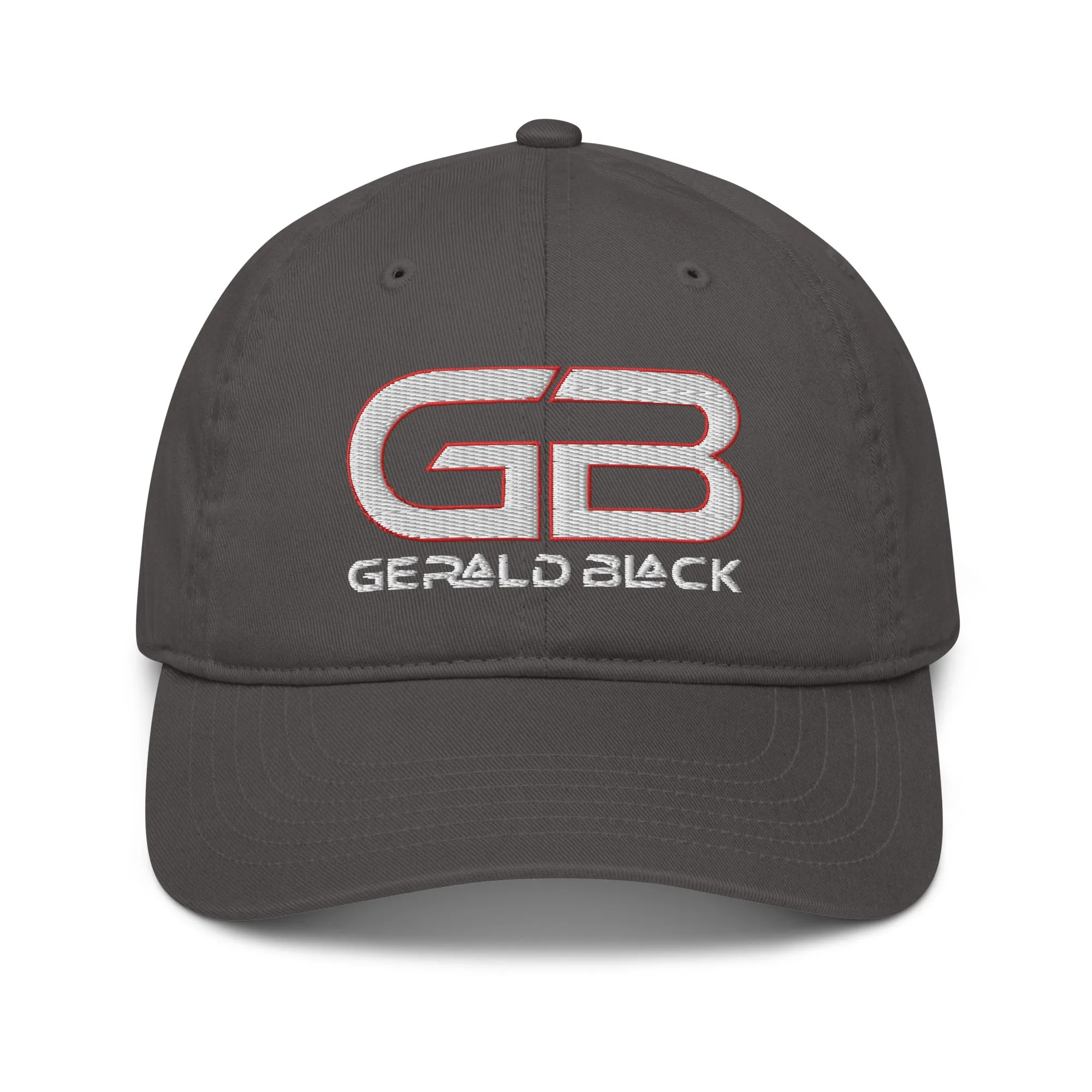 Gerald Black Embroidered Cotton Baseball Hat for Men and Women