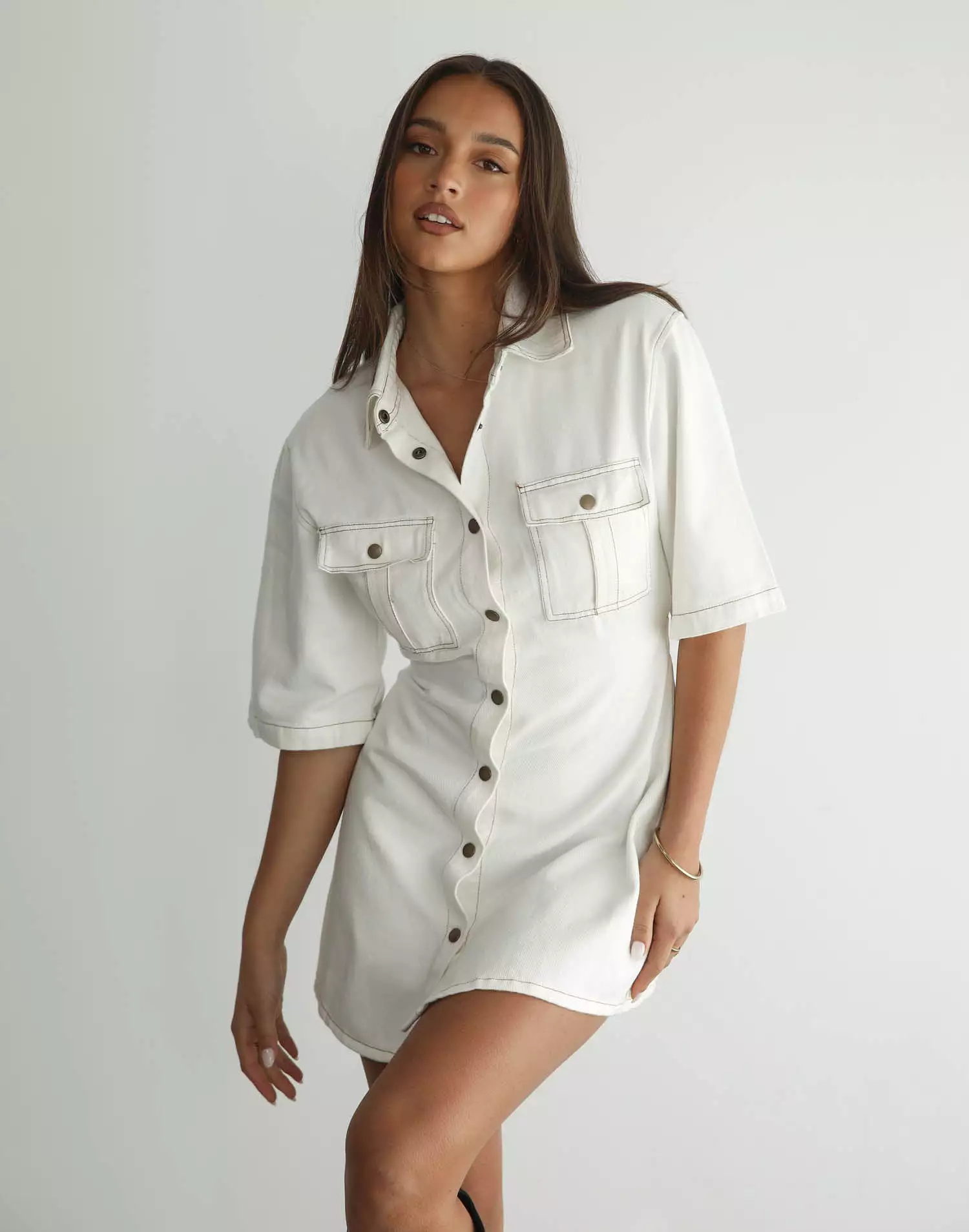 Hadid Mini Dress (White)