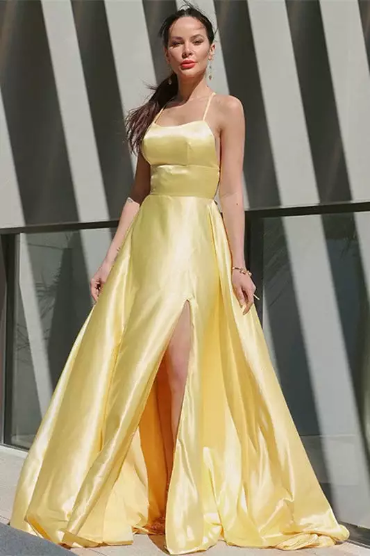 Halter Neck Prom Gown with Daring Split