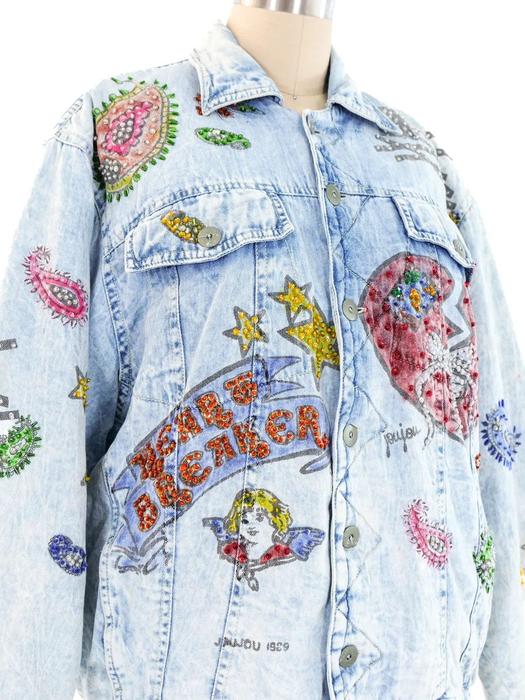 Heartbreaker Hand Painted Denim Jacket