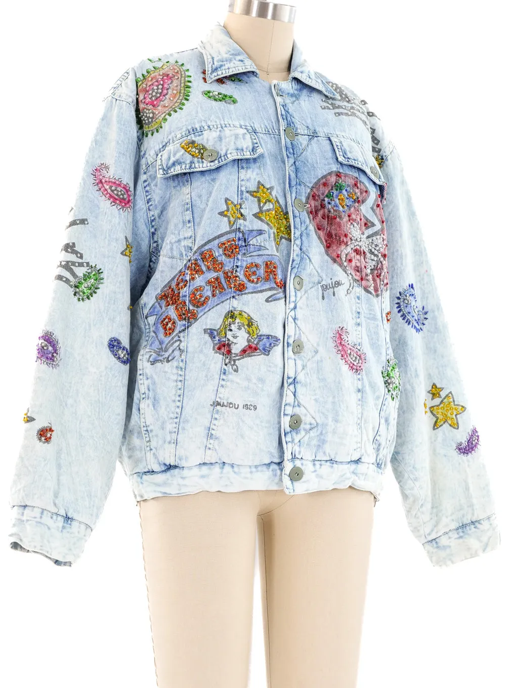 Heartbreaker Hand Painted Denim Jacket