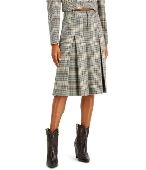 I-N-C Womens Plaid Gaucho Pants