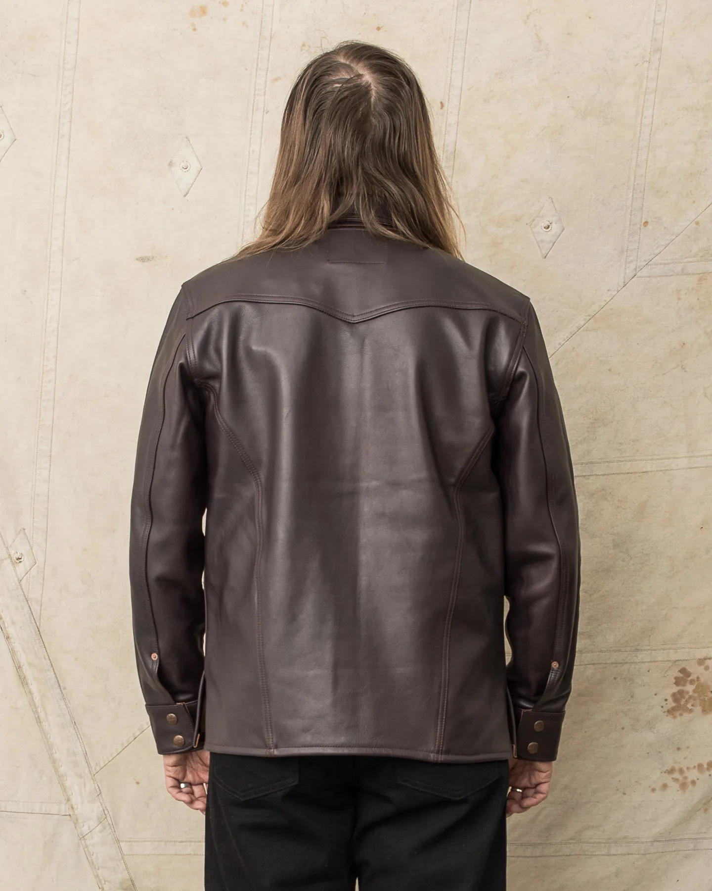 Indigofera Eagle Rising Leather Jacket Dark Burgundy Tea Core