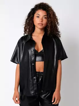 Kai Faux Leather Top