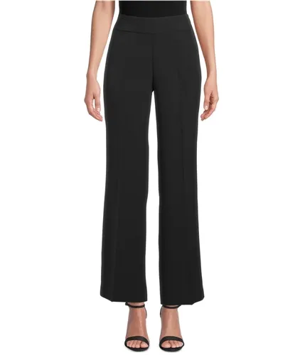 Kasper Womens Crepe Side-Zip Casual Wide Leg Pants