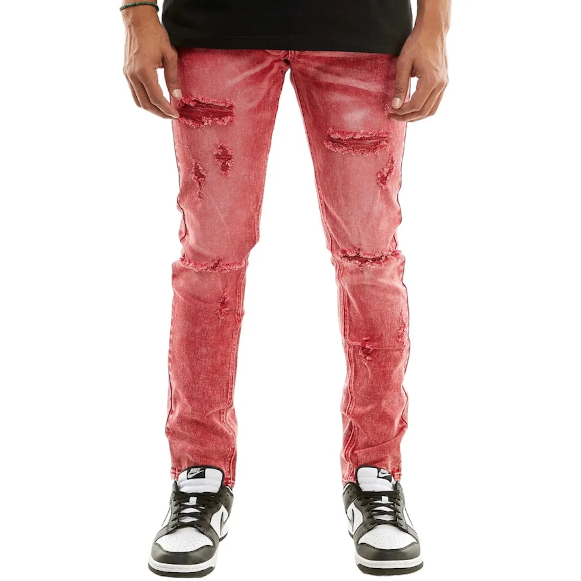 KDNK SPLATTER JEANS RED