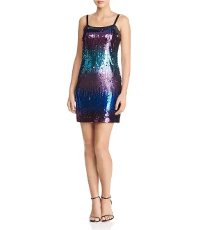 Laundry Womens Sequined Bubble Mini Dress