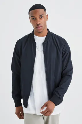 Lightweight Bomber Jacket in Black