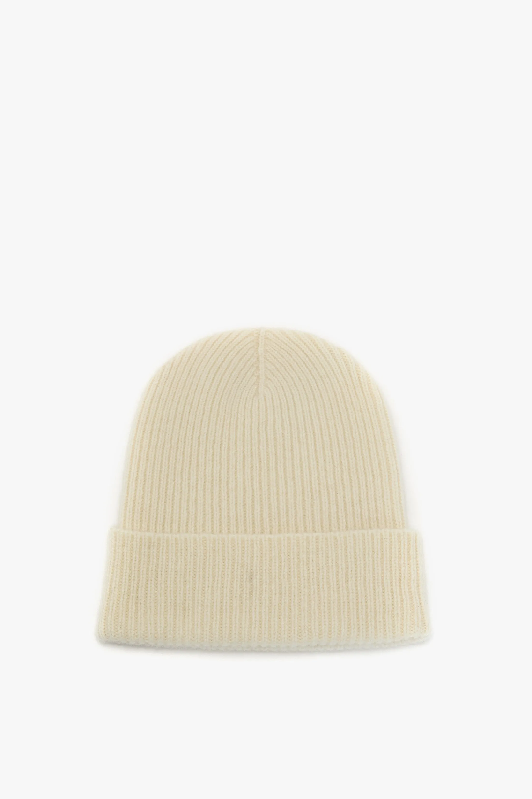 Logo Patch Beanie In Ivory-Camel