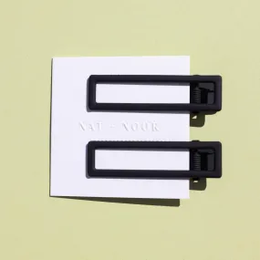 Lu Lu Hair Clips in Black by Nat + Noor