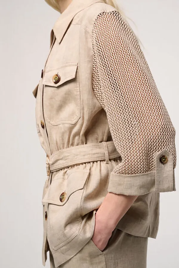 Luisa Spagnoli VELISTA PURE LINEN FIELD JACKET