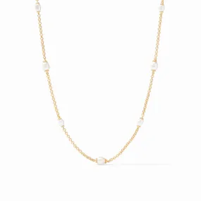 Marbella Station Necklace Gold Freshwater Pearl by Julie Vos