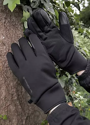 Mens Black Manzella Gloves by Totes | Look Again