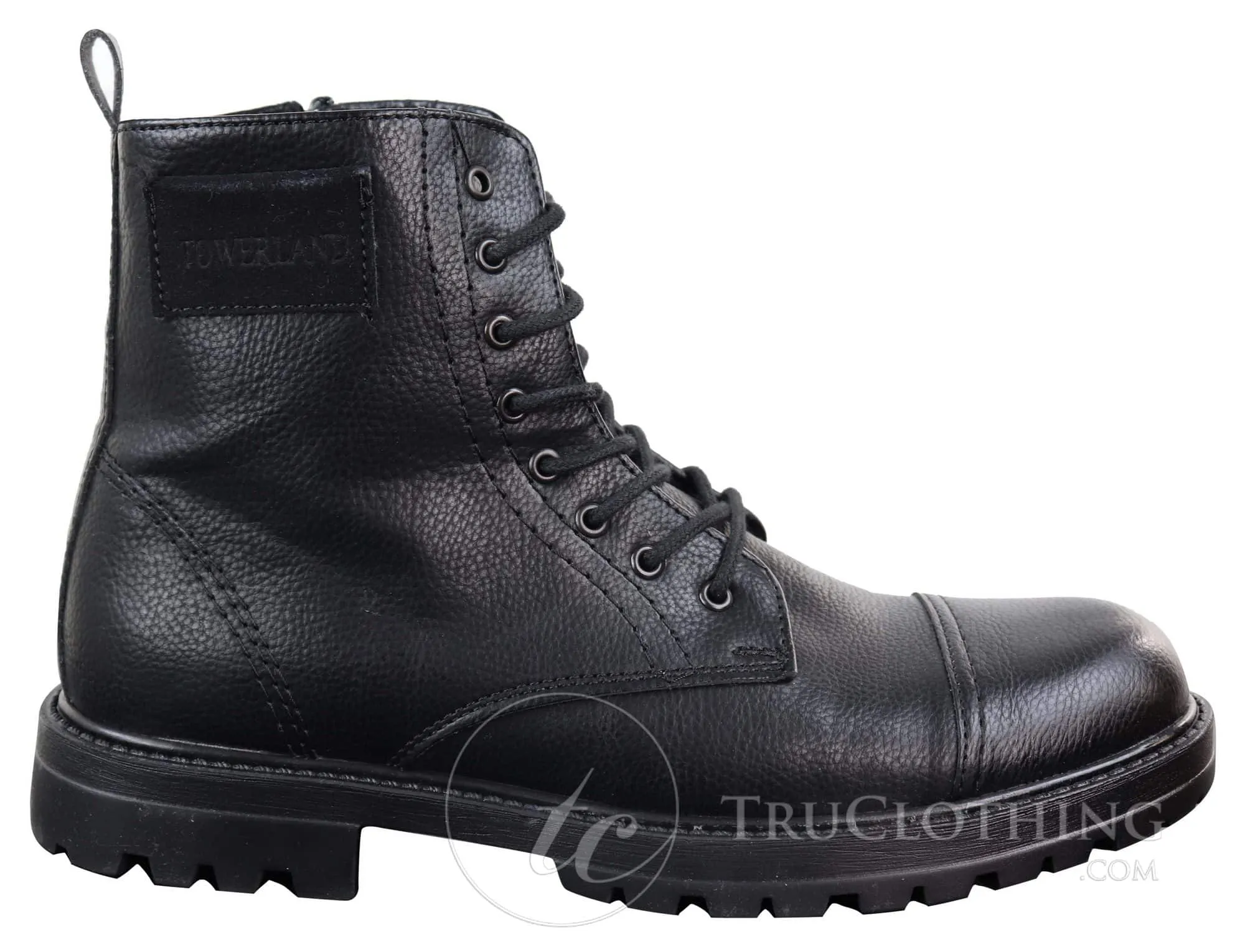 Mens PU Leather Zipped Ankle Boots