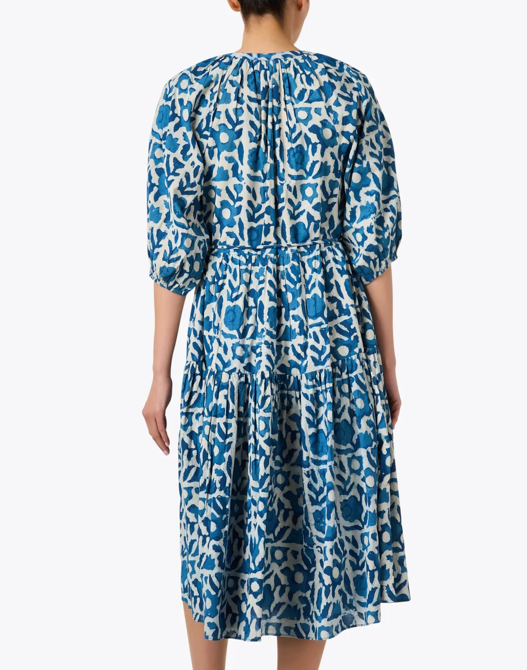 Mitte Blue Floral Midi Dress