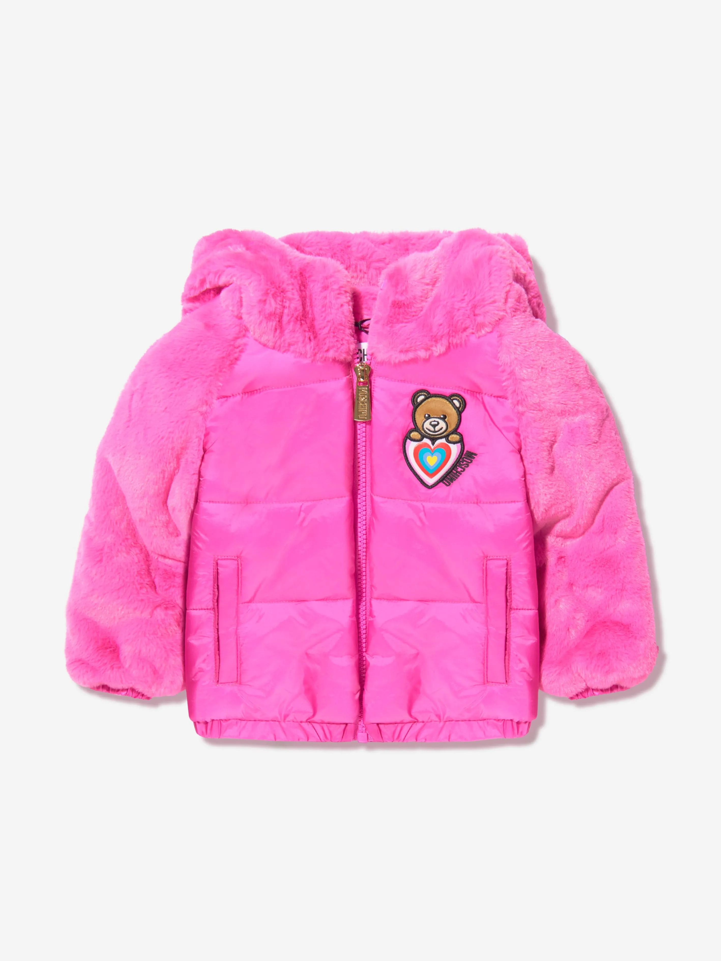 Moschino Baby Girls Teddy Heart Padded Jacket