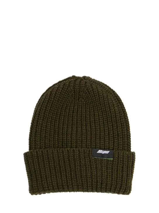 MSGM   Wool blend knit beanie 