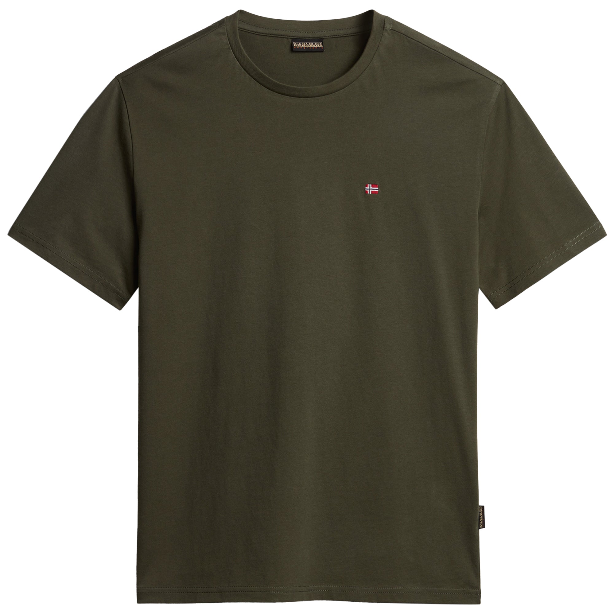 Napapijri Salis Norwegian Flag T-Shirt - Green Depths