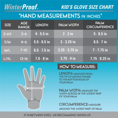 new!WinterProof Little & Big Girls Cold Weather Gloves