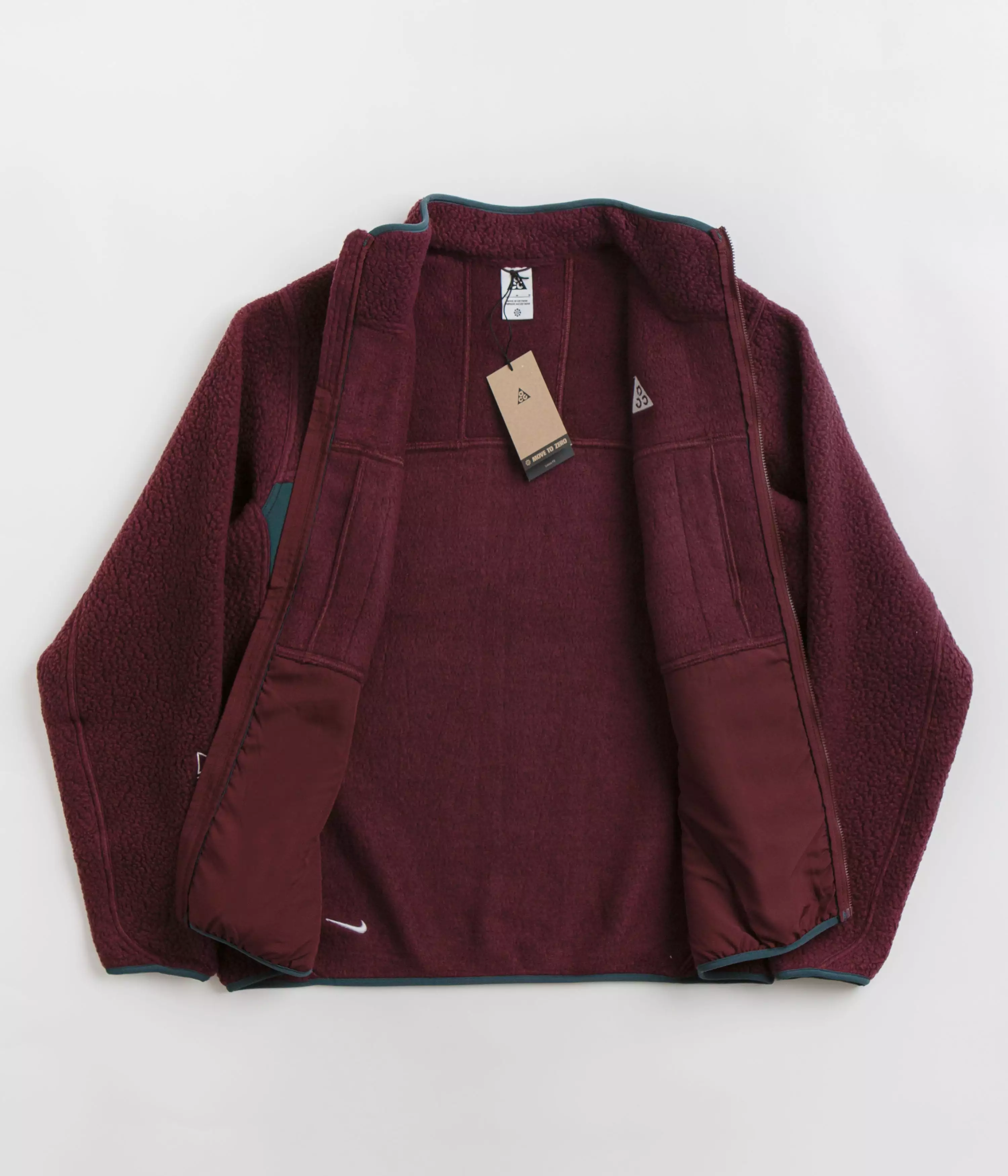 Nike ACG Arctic Wolf Full Zip Fleece - Night Maroon / Deep Jungle / Summit White