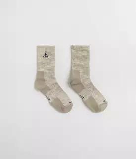 Nike ACG Everyday Cushioned Crew Socks - Light Bone / Volt / Khaki / Black