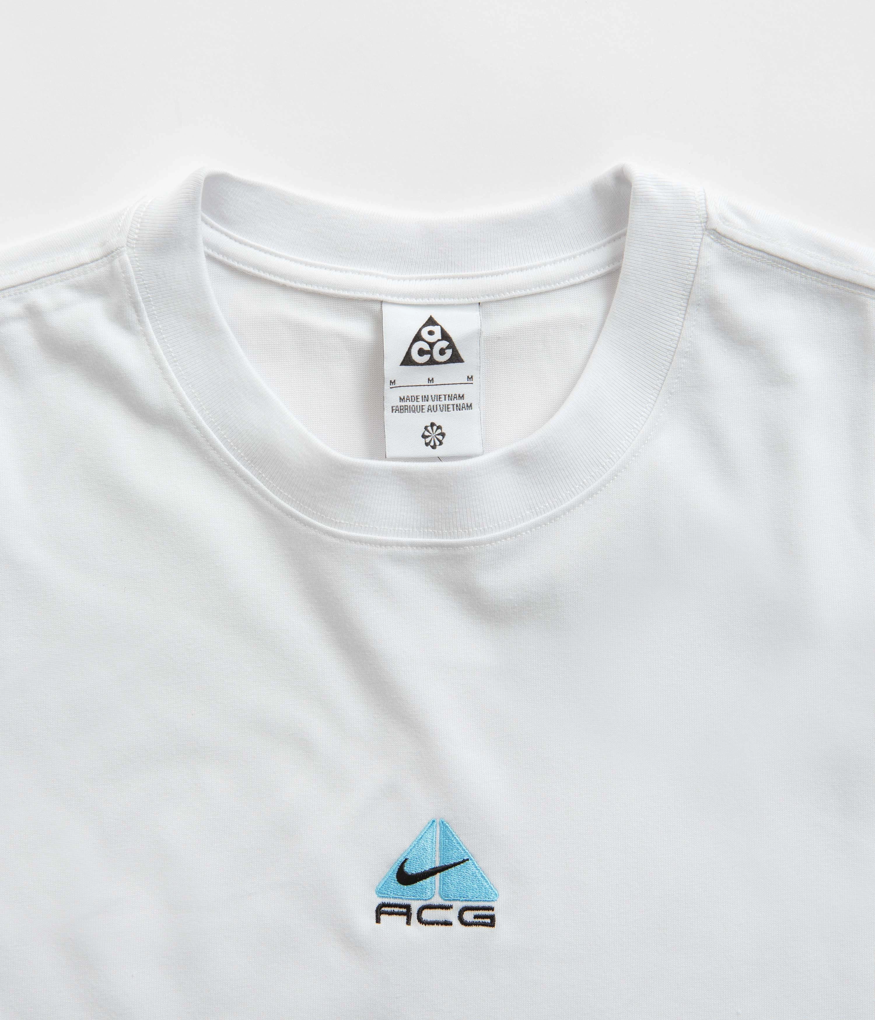 Nike ACG Lungs Long Sleeve T-Shirt - Summit White / Aquarius Blue