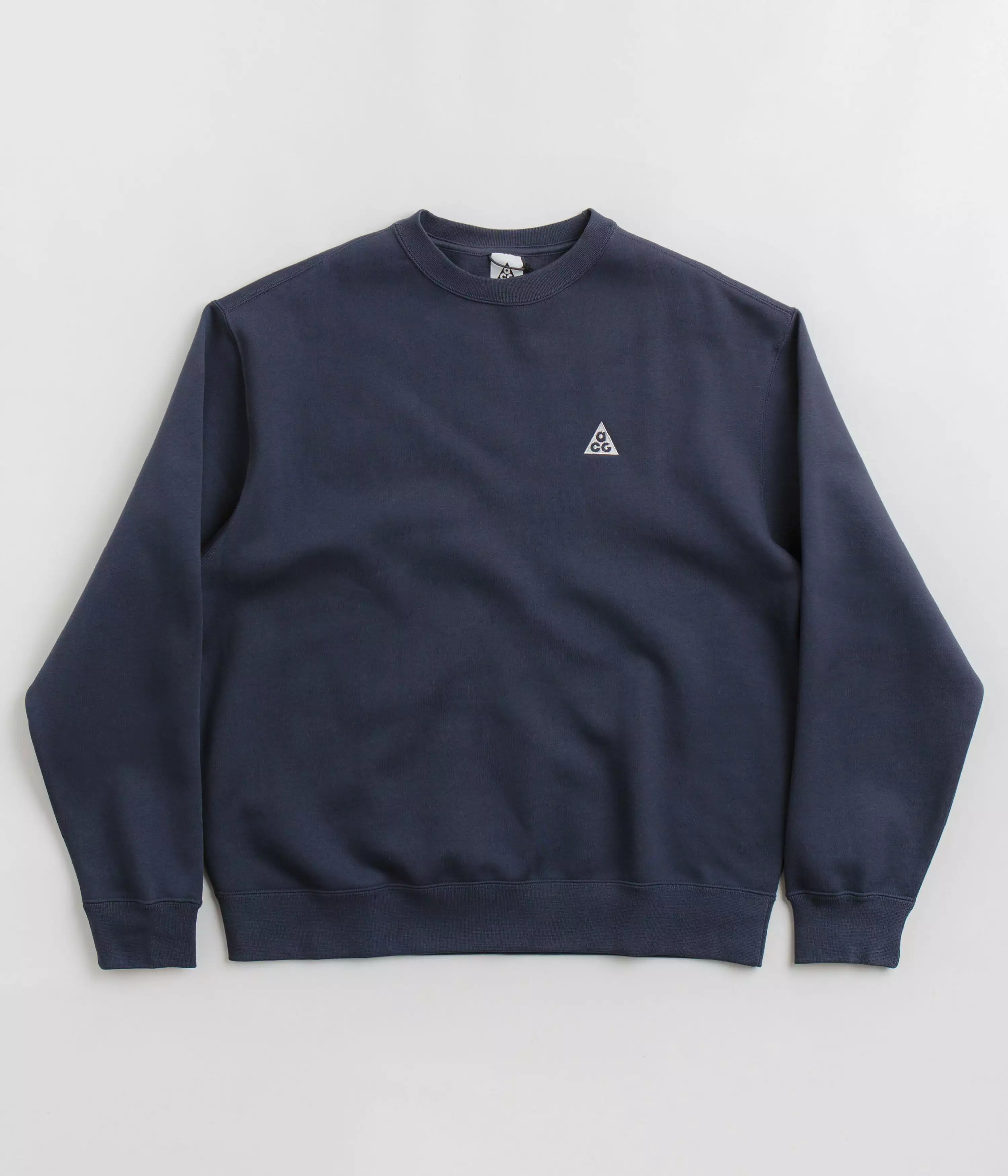 Nike ACG Tuff Fleece Crewneck Sweatshirt - Thunder Blue / Summit White