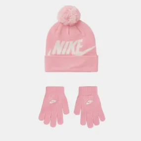 Nike Swoosh Pom Kids' Beanie and Gloves Set