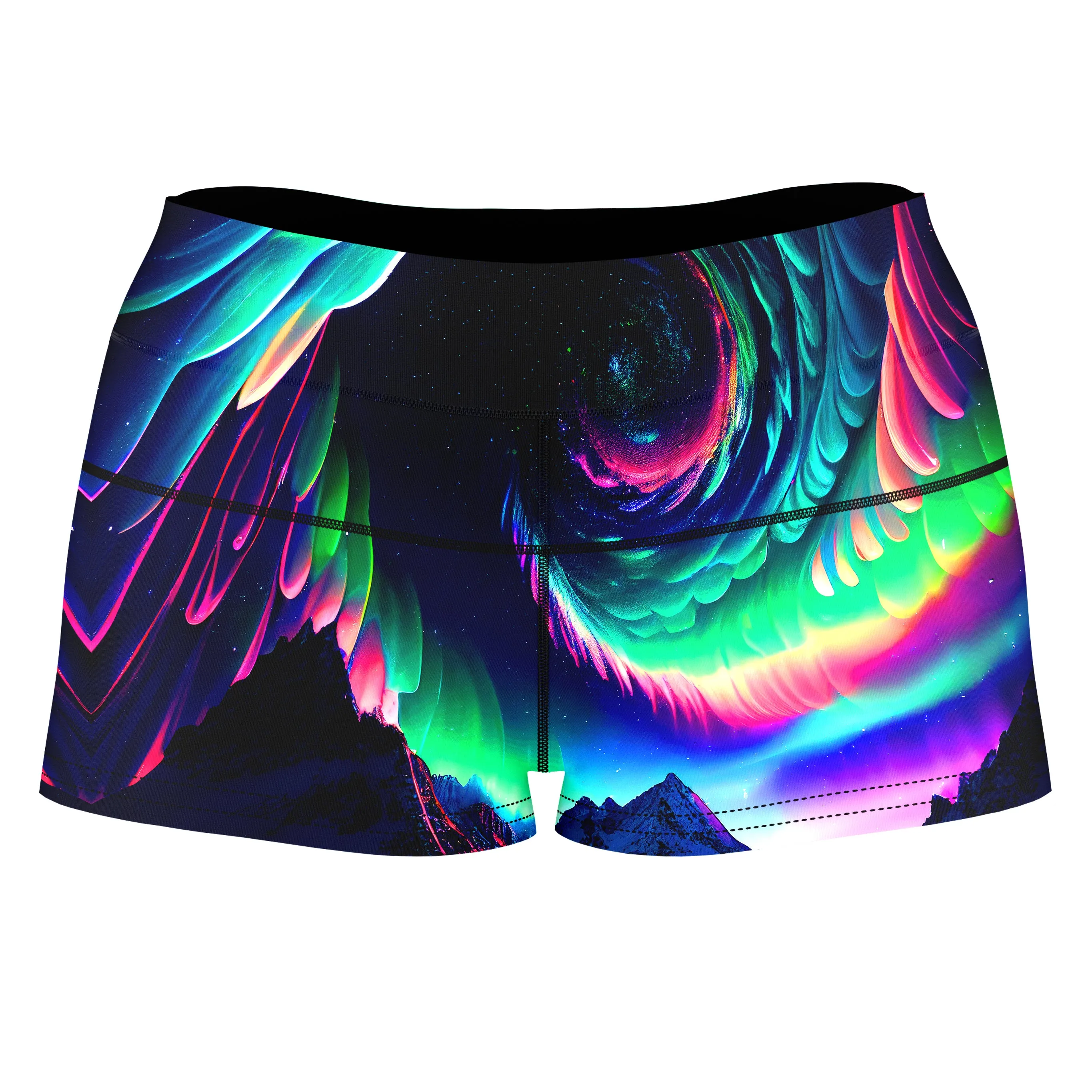 Northern Lights II Rave Bra and High Waist Booty Shorts Combo