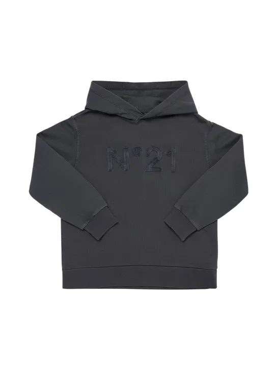 N°21   Cotton hoodie w/ logo patch 