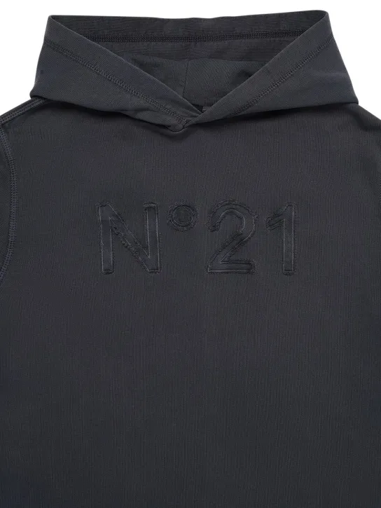 N°21   Cotton hoodie w/ logo patch 