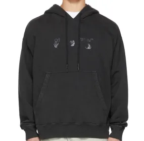 OFF-WHITE Big Logo Skate Hoodie Gray