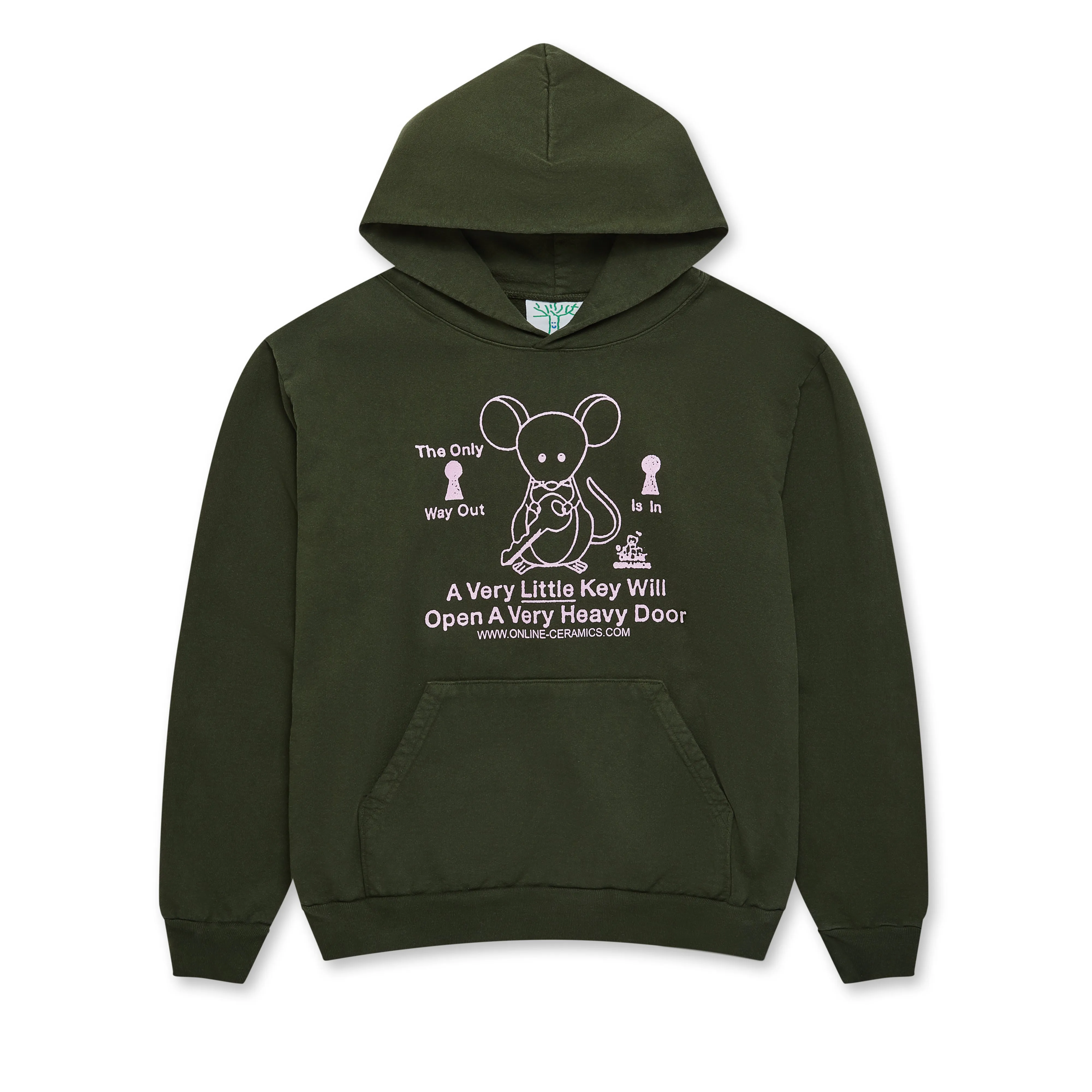 Online Ceramics The Only Way Out Is In Hoodie  Green