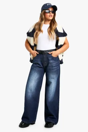 Petite Basics High Waisted Wide Leg Jeans