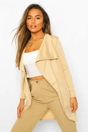 Petite Ponte Wrap Front Duster Jacket