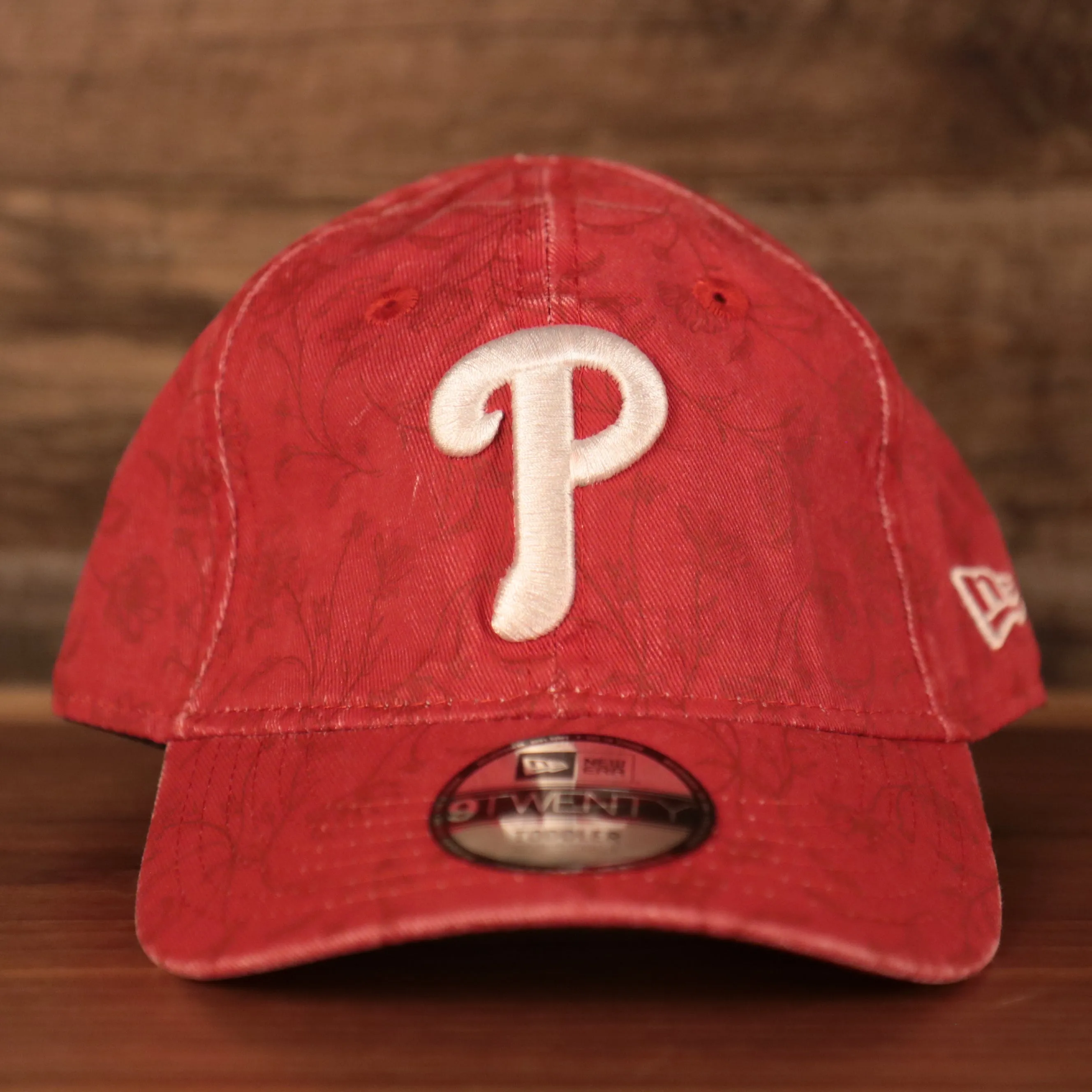 Philadelphia Phillies Floral Pattern Red Toddler 9Twenty Adjustable Dad Hat