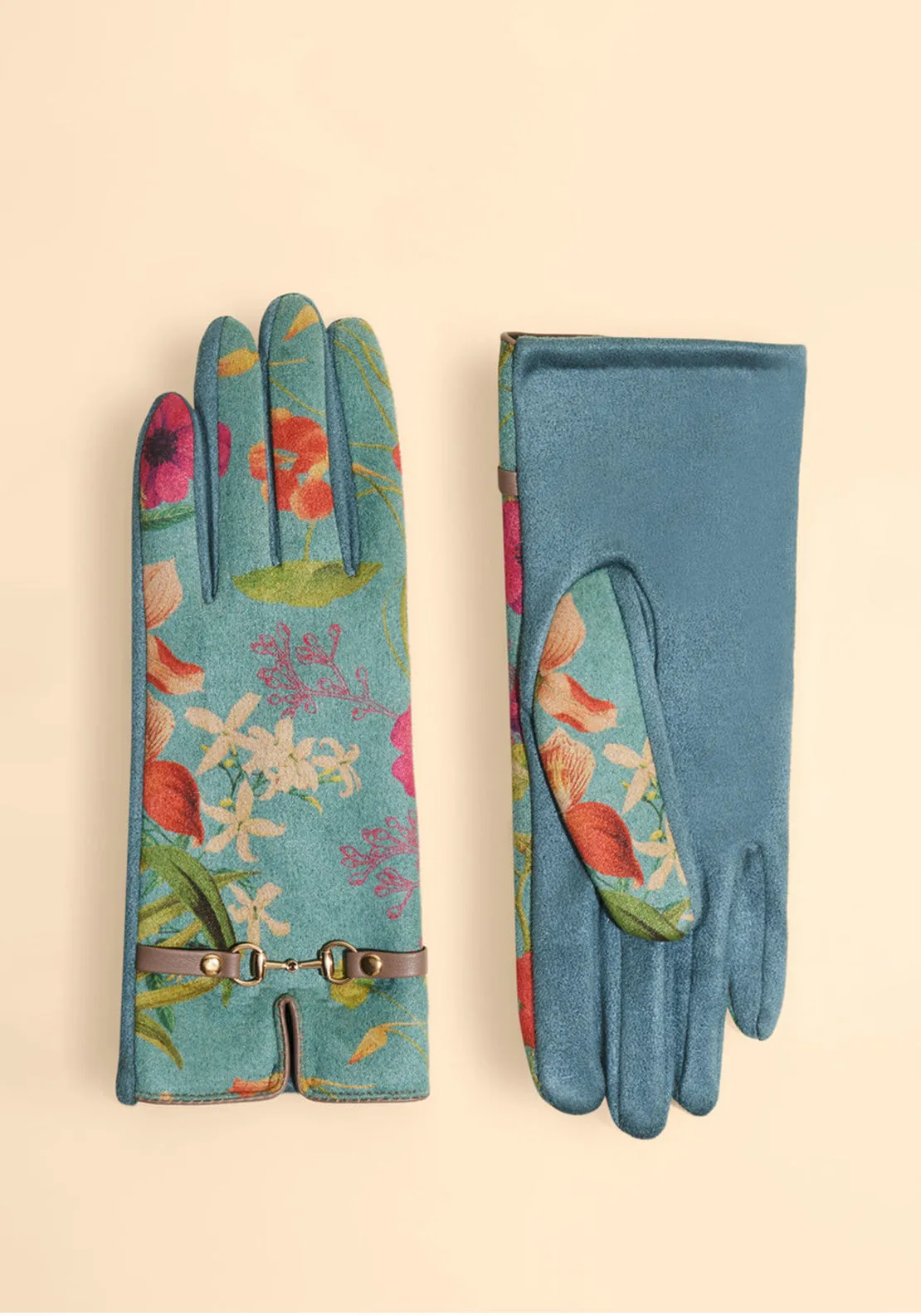 Powder Kylie Hummingbird at Dusk Gloves, Teal Multi