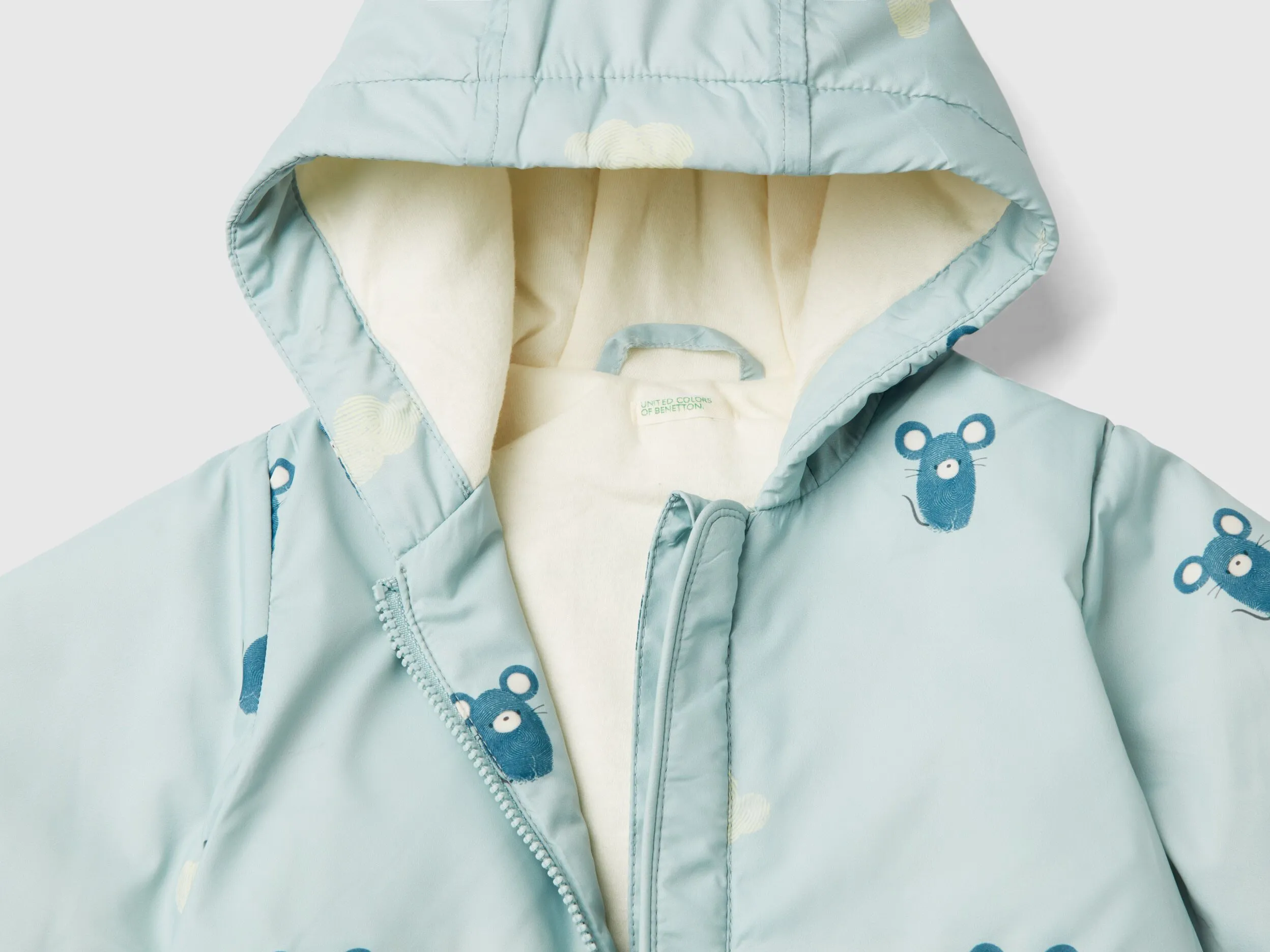 "Rain Defender" patterned jacket - Aqua | Benetton