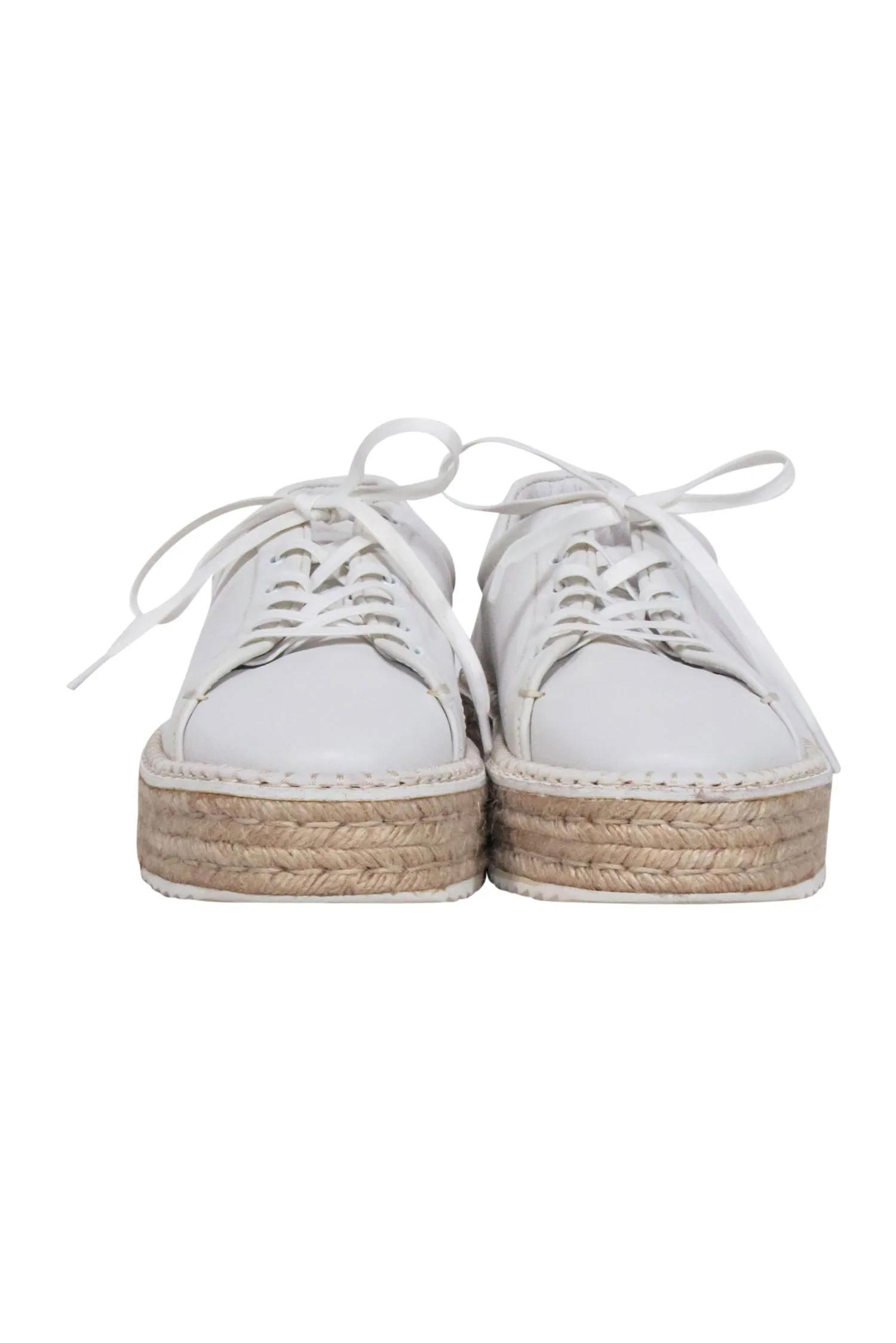 Rag & Bone - White Espadrille Lace Up Sneakers Sz 10