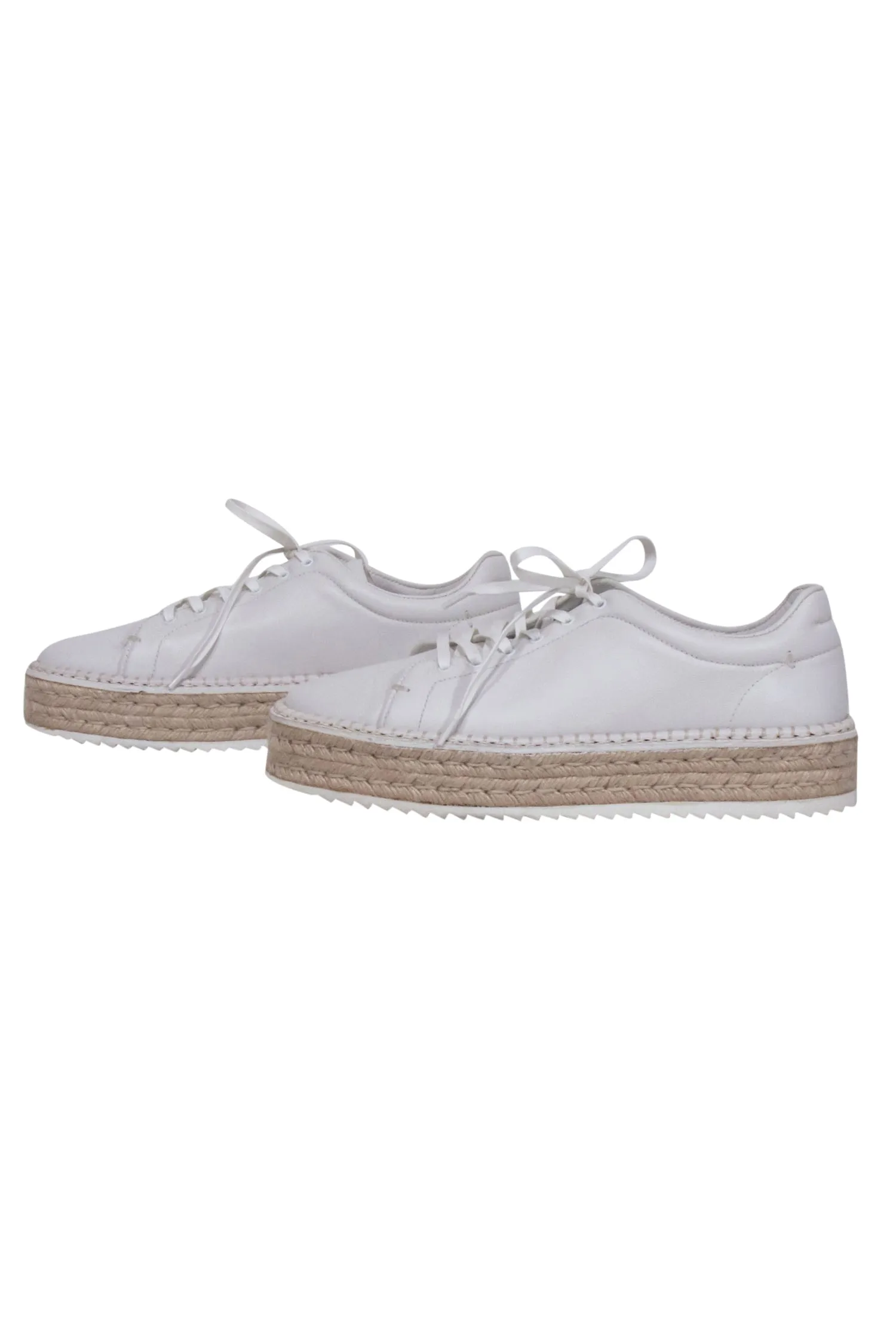 Rag & Bone - White Espadrille Lace Up Sneakers Sz 10