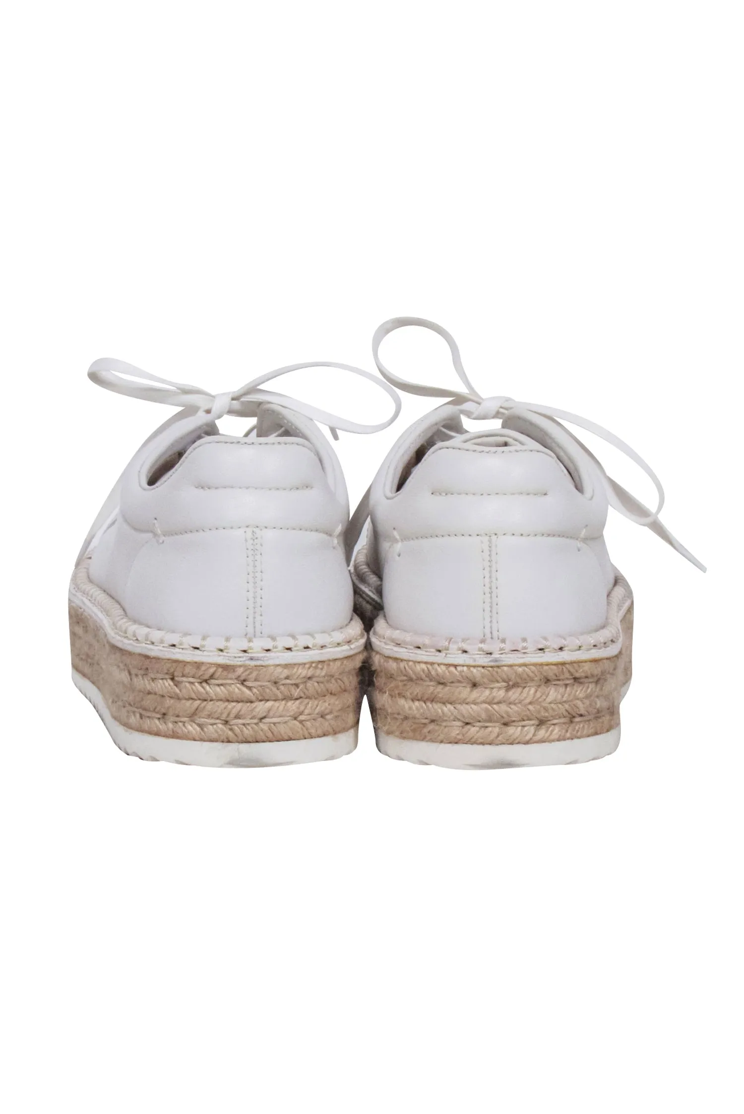 Rag & Bone - White Espadrille Lace Up Sneakers Sz 10