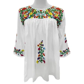 Rainbow White Saturday Blouse